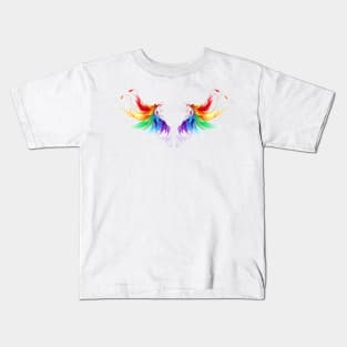 Fluffy Rainbow Wings (without shadow) Kids T-Shirt